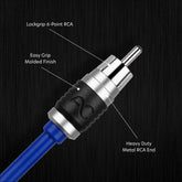 AC Studio 2 Male - 1 Female Double-Shielded Directional Twisted Pair RCA Y Splitter