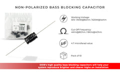 Bass Blocker 8.5KHz @ 4 ohms or 4.2KHz @ 8 ohms 6DB/OCT Driver 10PCK - DS18