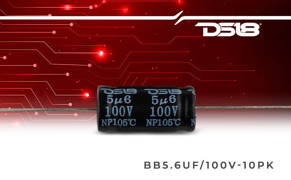 DS18 BB5.6UF/100V-10PK 5.6uF 100V Non-Polarized Bass Blocking Capacitor - DS18