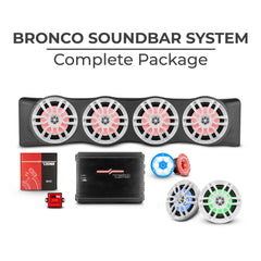 Bronco 6th Gen 4 Door Rear Mount Sound Bar System Complete Package. - DS18