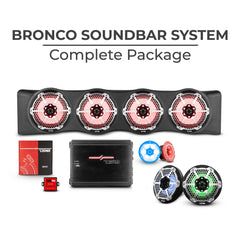 Bronco 6th Gen 4 Door Rear Mount Sound Bar System Complete Package. - DS18