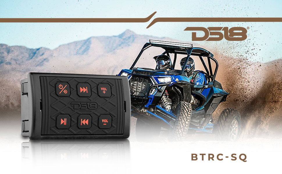 Marine And Powersports Waterproof Bluetooth Audio Receiver With Controls - DS18