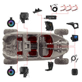 Can-Am Maverick X3 Stage 6 - Dash Speaker Panels, 8" Neodymium Tower Speakers, Dual 12” Subwoofer, Amplifier, Bluetooth Radio