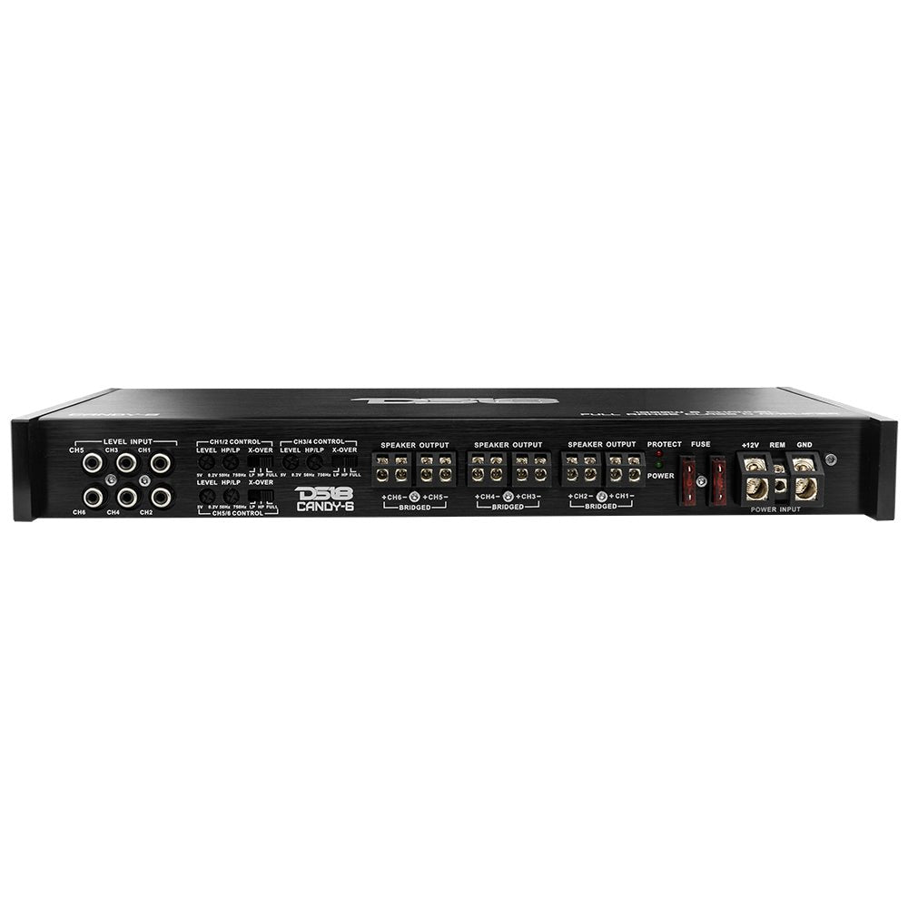 DS18 CANDY-6 Full-Range Class D 6-Channel Car Amplifier 1800 Watts - DS18