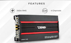 CANDY Compact Full-Range Class D 4-Channel Amplifier 1600 Watts - DS18