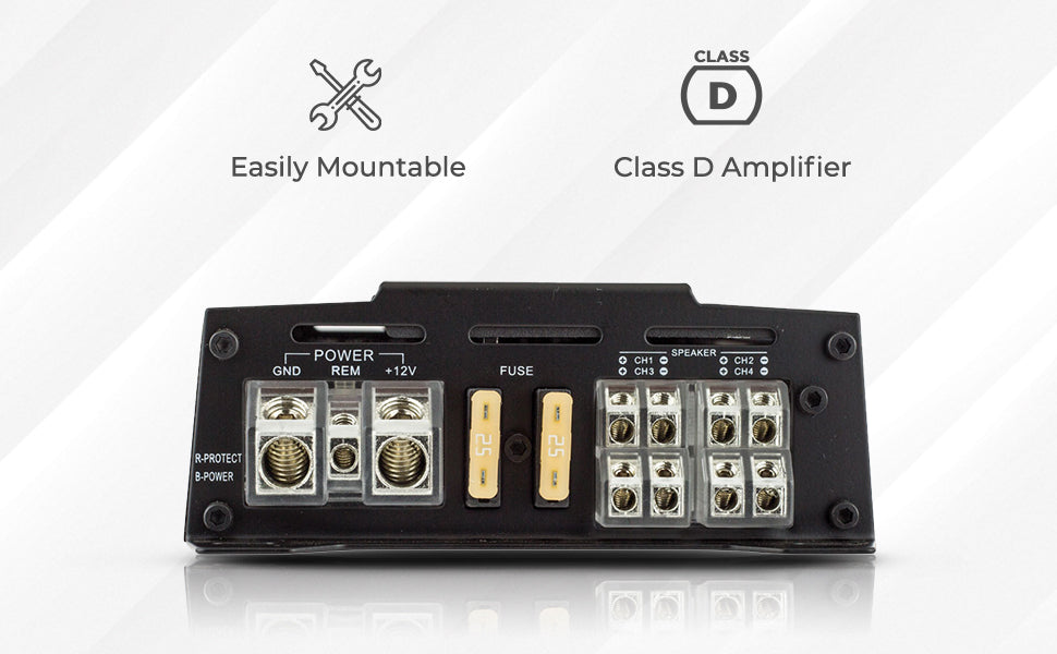 CANDY Compact Full-Range Class D 4-Channel Amplifier 1600 Watts - DS18