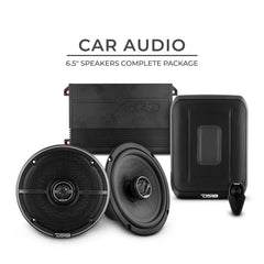 DS18 CARPK-3 Complete 6.5 Sound System With Included Booming Under The Seat Powered Sub - DS18