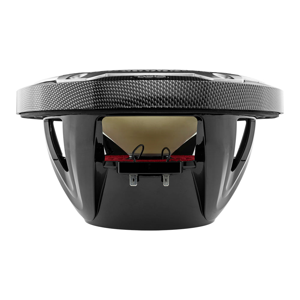 NXL 10" 2-Way Coaxial Marine Speaker With LED RGB Lights 200 Watts Rms 4-Ohm -Black Carbon Fiber - DS18