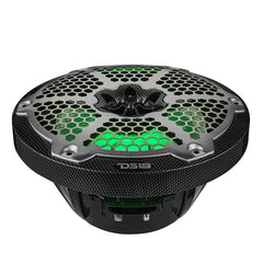 NXL 8" 2-Way Coaxial Marine Speaker With LED RGB Lights 125 Watts Rms 4-Ohm - Black Carbon Fiber - DS18