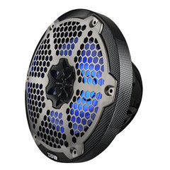 NXL 8" 2-Way Coaxial Marine Speaker With LED RGB Lights 125 Watts Rms 4-Ohm - Black Carbon Fiber - DS18