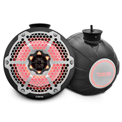 NXL 8" Pod 375W Speaker with Integrated RGB LED Lights (Pair) - Perfect for Jet Skis - DS18