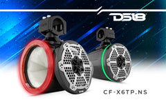 NXL 6.5" Marine and Powersports Empty Tower LED RGB Lights -Black Carbon Fiber - DS18
