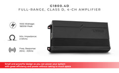 DS18 2016-2021 Chevy Silverado 2500 HD Crew and Extended Cab Front and Back Doors Speakers Better Upgrade/Replacement Package