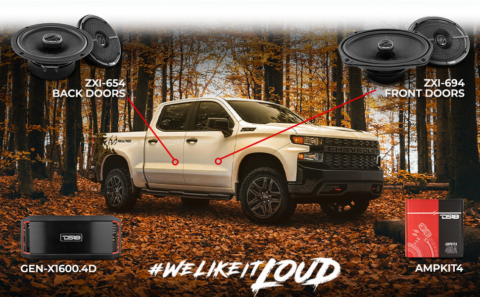 2016-2021 Chevy Silverado 1500 Crew and Extended Cab Front and Back Doors Speakers Good Upgrade/Replacement Package 1600