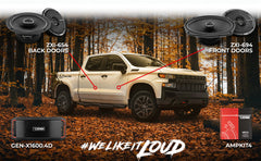 2016-2021 Chevy Silverado 1500 Crew and Extended Cab Front and Back Doors Speakers Good Upgrade/Replacement Package 1600