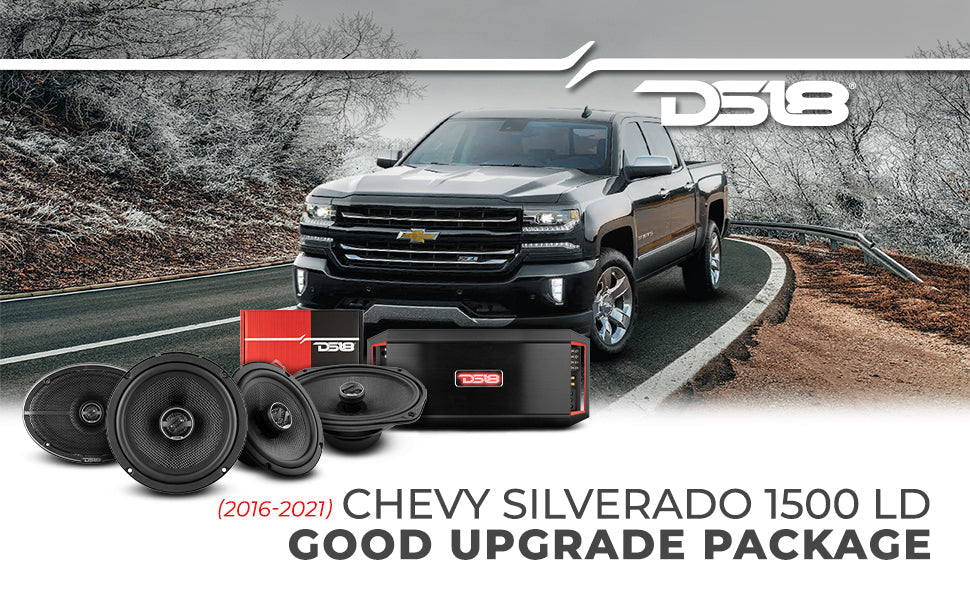 2016-2021 Chevy Silverado 1500 LD Front and Back Doors Speakers Good Upgrade/Replacement Package 1600 Watts - DS18