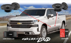 2016-2021 Chevy Silverado 1500 LD Front and Back Doors Speakers Good Upgrade/Replacement Package 1600 Watts - DS18