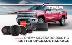 DS18 2016-2021 Chevy Silverado 2500 HD Crew and Extended Cab Front and Back Doors Speakers Better Upgrade/Replacement Package