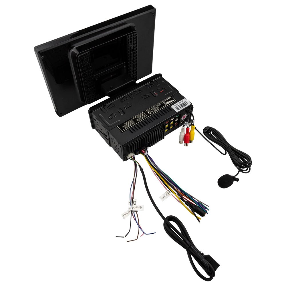 10.5" Floating Adjustable Modular Touchscreen Mechless Single-DIN Head Unit with Bluetooth, Apple Car Play, Android Mirror