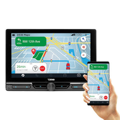 10.5" Floating Adjustable Modular Touchscreen Mechless Single-DIN Head Unit with Bluetooth, Mirror Link and USB - DS18