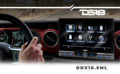 10.5" Floating Adjustable Modular Touchscreen Mechless Single-DIN Head Unit with Bluetooth, Mirror Link and USB - DS18