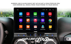 10.5" Floating Adjustable Modular Touchscreen Mechless Single-DIN Head Unit with Bluetooth, Mirror Link and USB - DS18