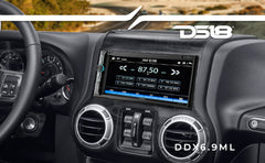 6.9" Touchscreen Mechless Double-DIN Headunit with Bluetooth, USB and Mirror Link - DS18