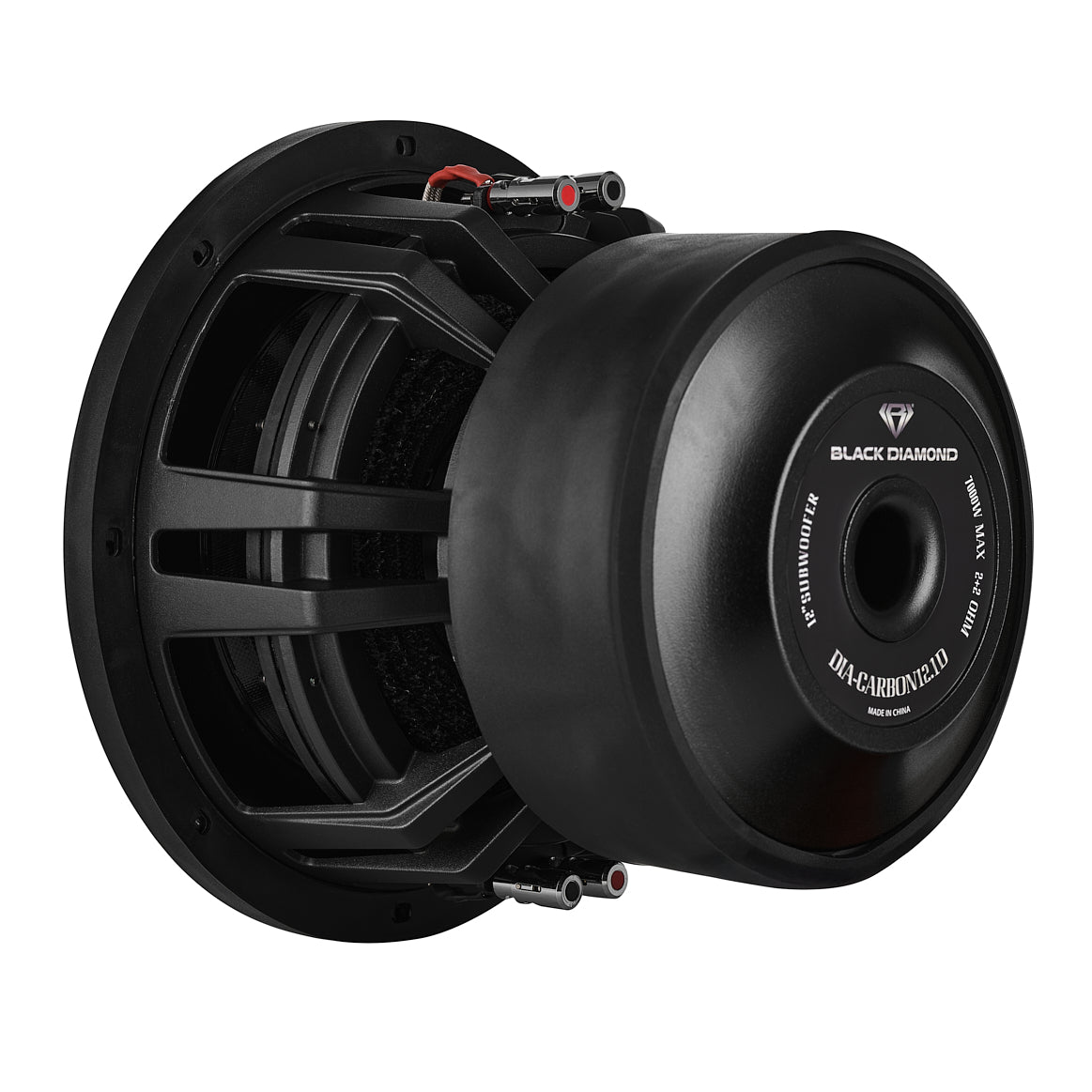 Black Diamond 12" High Excursion Subwoofer with Carbon Fiber Cone | 3500W RMS / 7000W MAX | Dual 1-Ohm Voice Coil - DS18