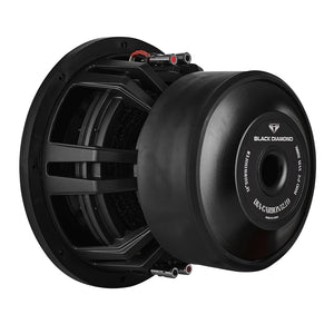 Black Diamond 12" High Excursion Subwoofer with Carbon Fiber Cone | 3500W RMS / 7000W MAX | Dual 1-Ohm Voice Coil - DS18