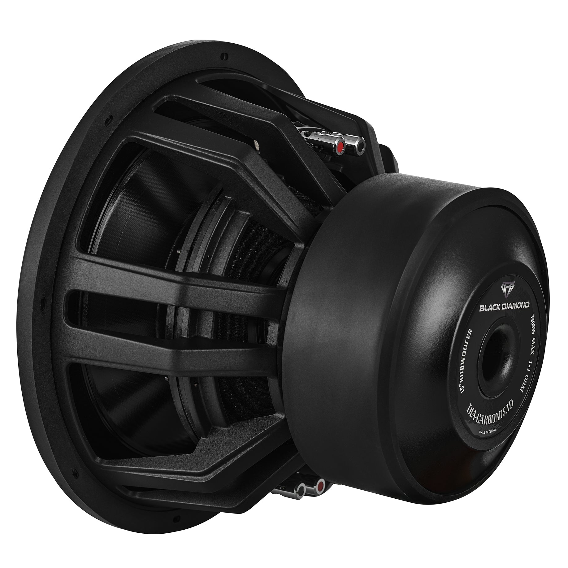 Black Diamond 15" High Excursion Subwoofer with Carbon Fiber Cone | 3500W RMS / 7000W Peak | Dual 1-Ohm Voice Coil - DS18