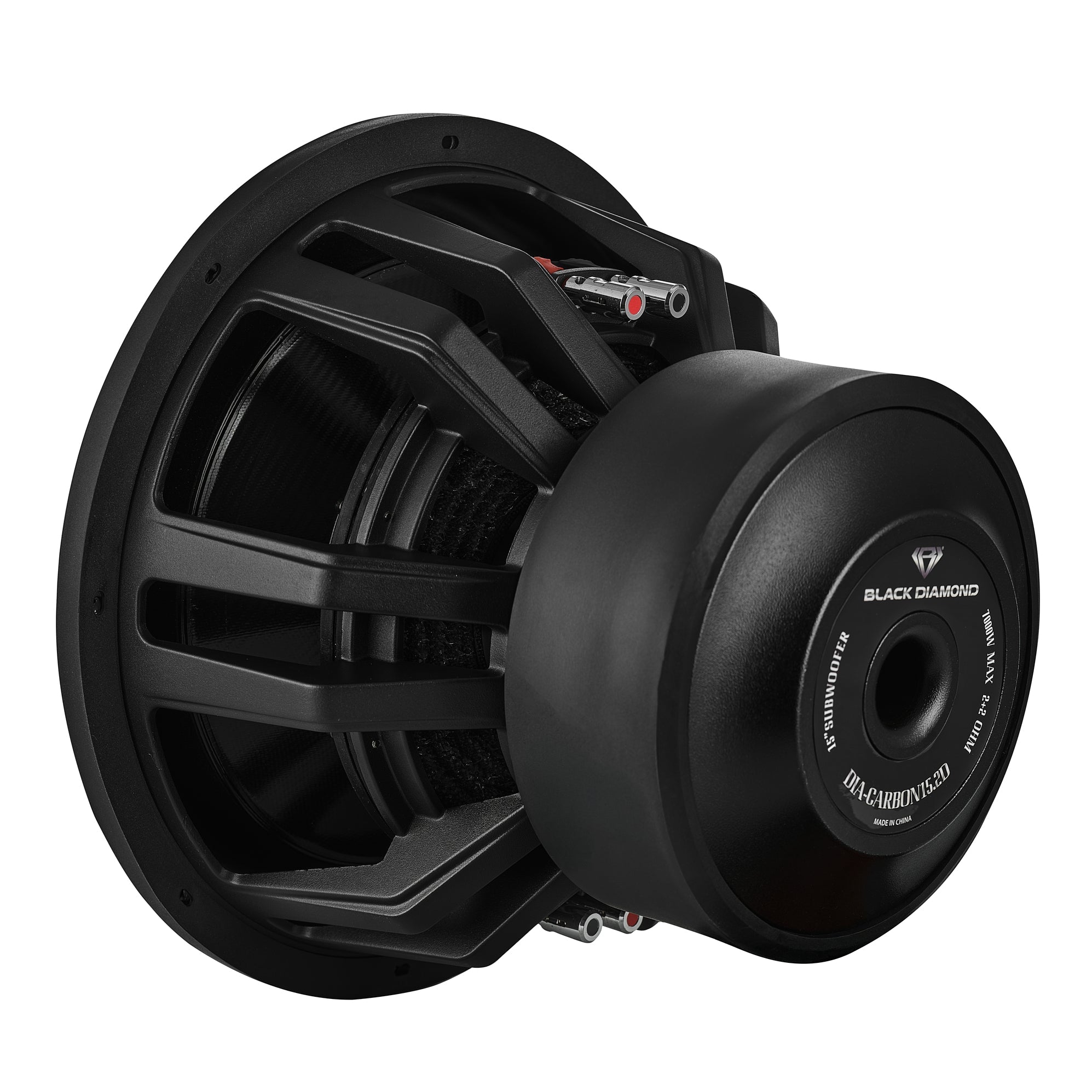 Black Diamond 15" High Excursion Subwoofer with Carbon Fiber Cone | 3500W RMS / 7000W Peak | Dual 2-Ohm Voice Coil - DS18