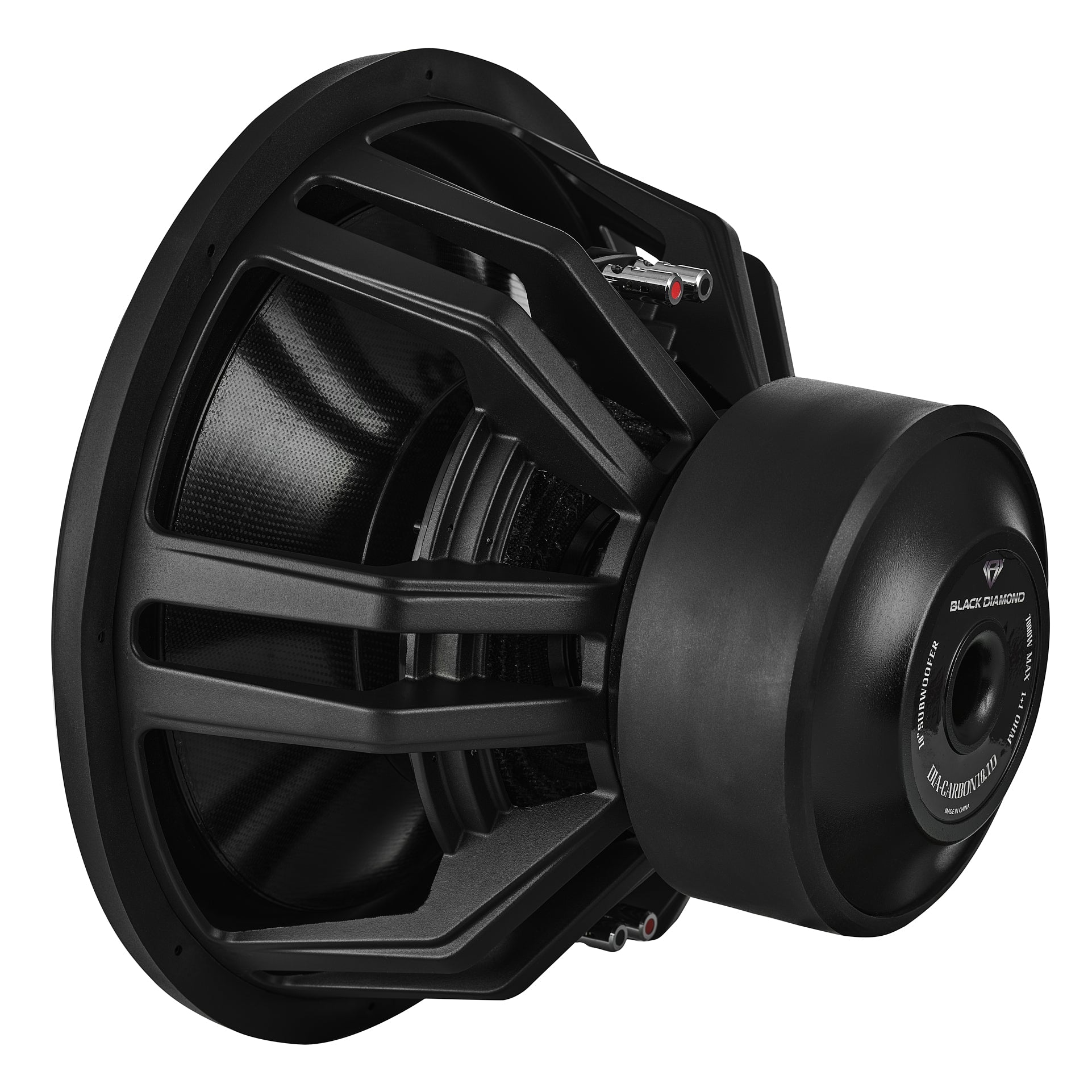 Black Diamond 18" High Excursion Subwoofer with Carbon Fiber Cone | 3500W RMS / 7000W Peak | Dual 1-Ohm Voice Coil - DS18