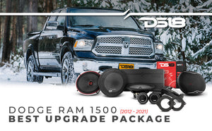 DS18 2012-2021 RAM 1500 Crew and Quad Cab Front and Back Doors Speakers Best Upgrade/Replacement Package 1800 Watts - DS18