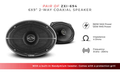 DS18 2012-2021 RAM 2500 Crew and Quad Cab Front and Back Doors Speakers Better Upgrade/Replacement Package 1600 Watts - DS18