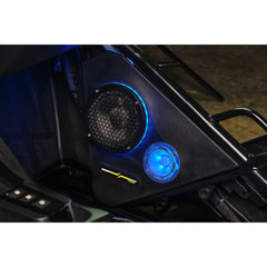Polaris Slingshot Front Kick Empty Panel Pods With Digital LED Lights fits 2 x 6.5" Speakers and 2 x 3.8" Bullet Tweeters |
