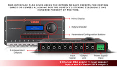 2-Channel In and 6-Channel Out Digital Sound Processor (DSP) with Bluetooth and LCD Screen - DS18