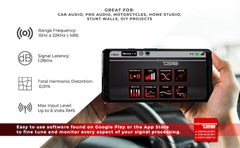2-Channel In and 6-Channel Out Digital Sound Processor (DSP) with Bluetooth and LCD Screen - DS18