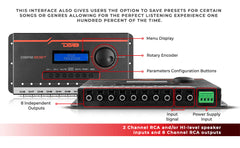 2-Channel In and 8-Channel Out Digital Sound Processor (DSP) with Bluetooth and LCD Screen - DS18