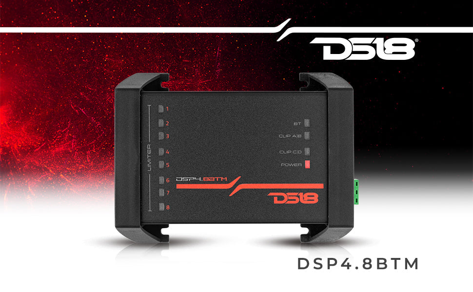 4-Channel In and 8-Channel Out Digital Sound Processor (DSP) with Bluetooth - DS18