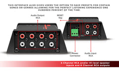 4-Channel In and 8-Channel Out Digital Sound Processor (DSP) with Bluetooth - DS18