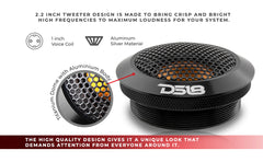 2.2" Dome Neodymium Tweeter with Aluminum Body 30 Watts 1" Titanium 4-Ohm Vc - DS18
