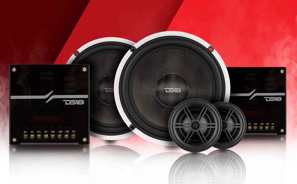 DX 6.5" 2- Way Component Speaker System With Kevlar Cone 230 Watts Rms 4-Ohm - DS18