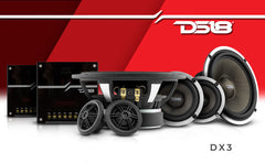 DX 6.5" 3- Way Component Speaker System With Kevlar Cone 290 Watts Rms 4-Ohm - DS18