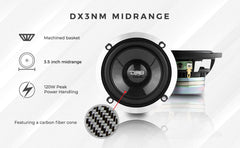 DX 6.5" 3- Way Neodymium Component Speaker System With Carbon Fiber Cone 290 Watts Rms 4-Ohm - DS18