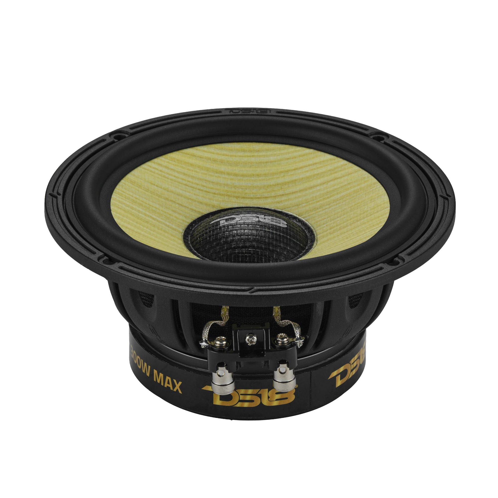 DXQ 6.5" 2-Way Component Speaker Set with Yellow Straw + Composite Foam Cone | 150W RMS 4-Ohm - DS18