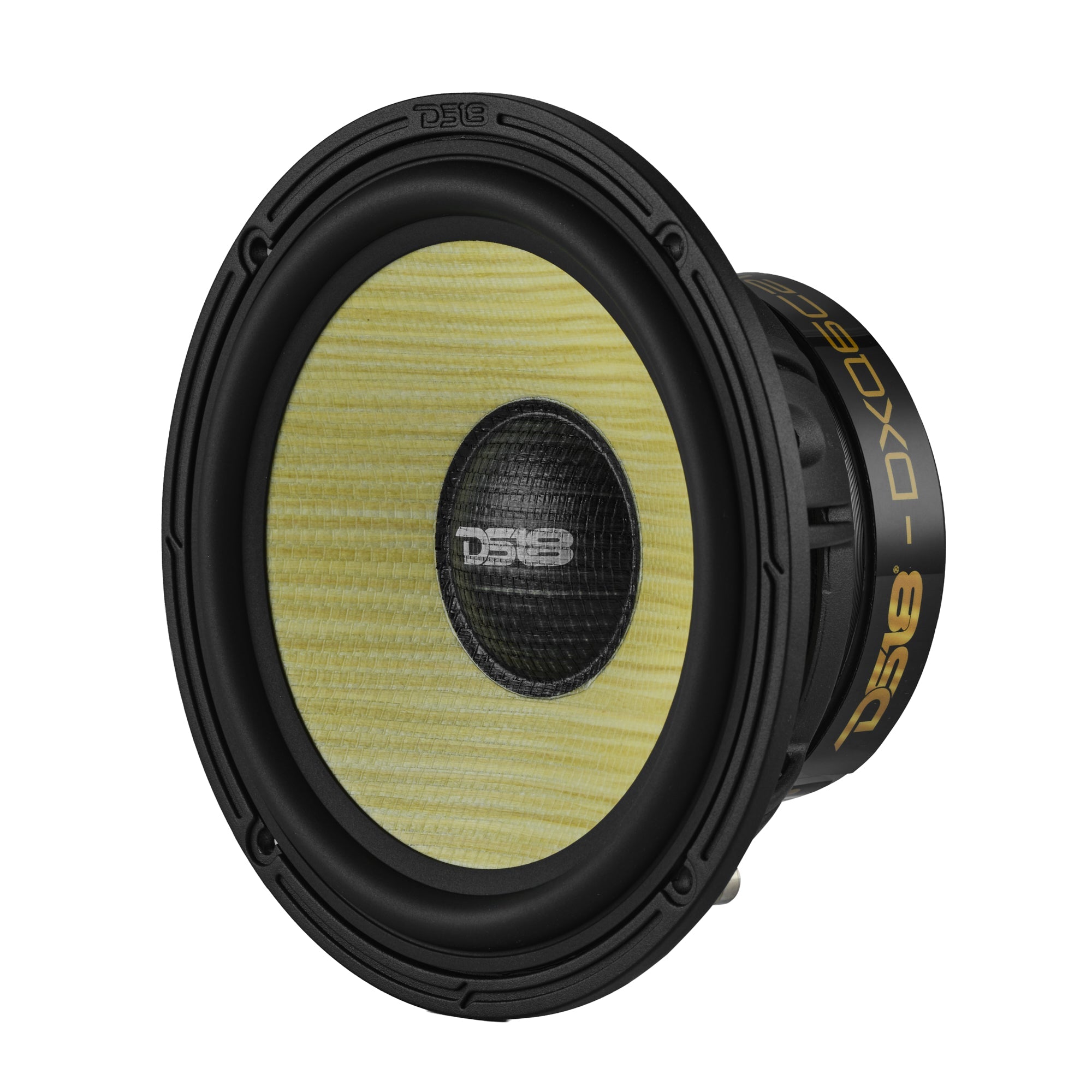DXQ 6.5" 2-Way Component Speaker Set with Yellow Straw + Composite Foam Cone | 150W RMS 4-Ohm - DS18