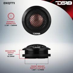 DXQ 2.2" Titanium Dome Tweeter with Neodymium Magnet | 30W RMS 4-Ohm - DS18