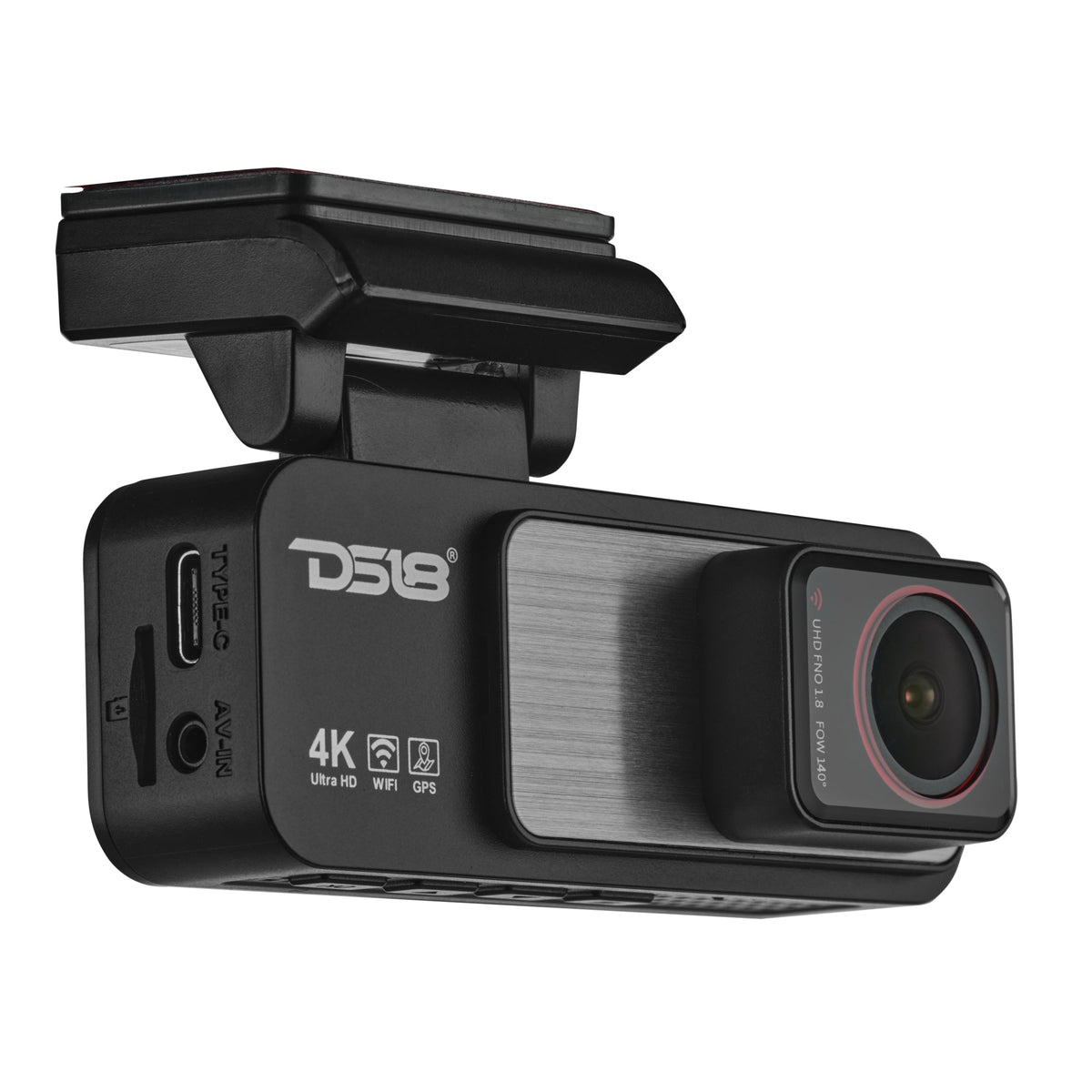 4K Dual Dash Camera with Wi-Fi, GPS, Parking Monitor, and 3.2” IPS Display (Front & Rear Cameras) - DS18