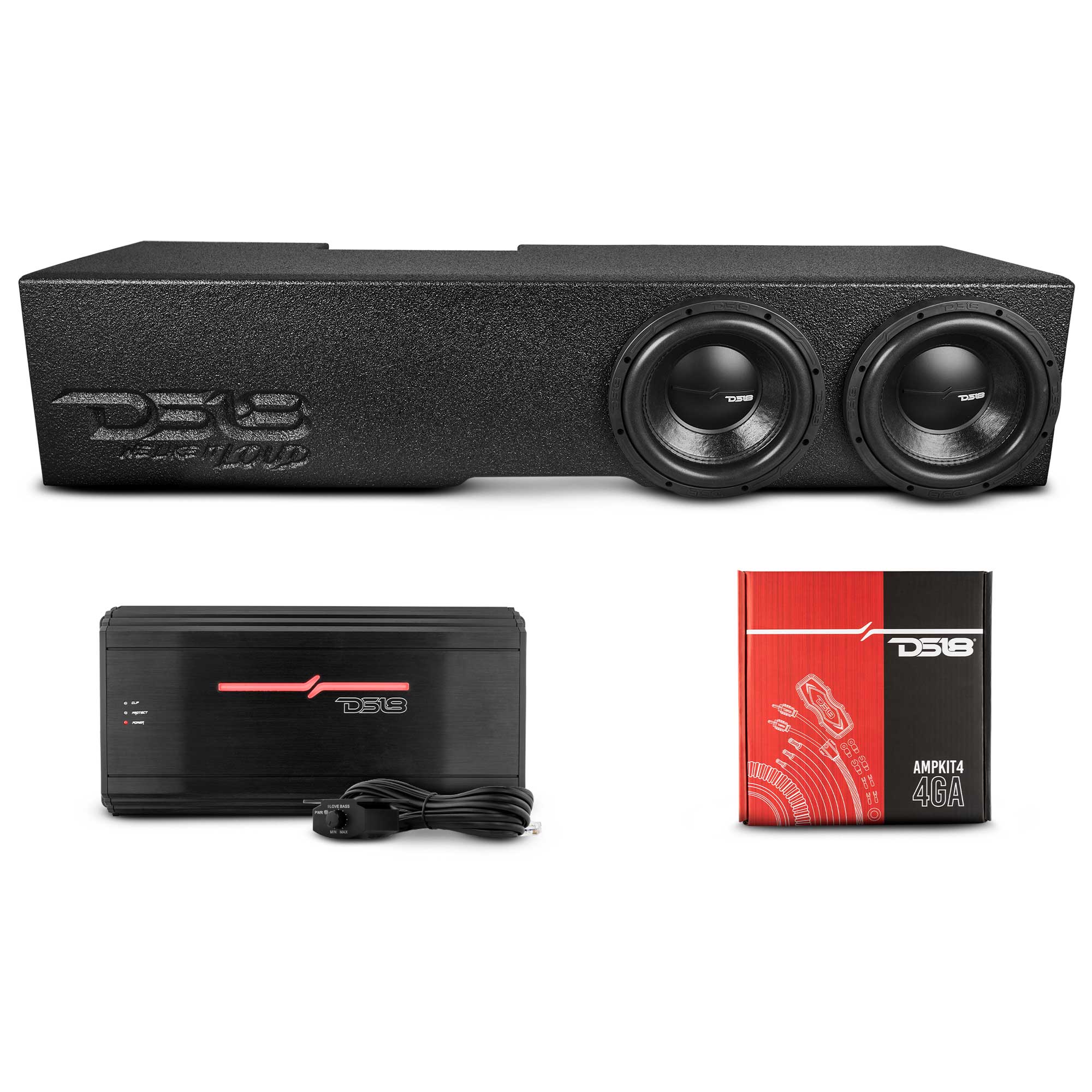 2019-2024 Chevy Silverado and GMC Sierra Loaded Dual 10" Subwoofer Enclosure System - DS18