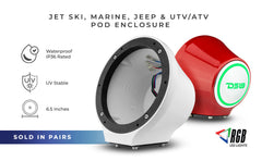 6.5” Universal Flat Mount Kick Panel Speaker Pod – Jet Skis, Jeeps, Motorcycles – RGB LED Lights - DS18